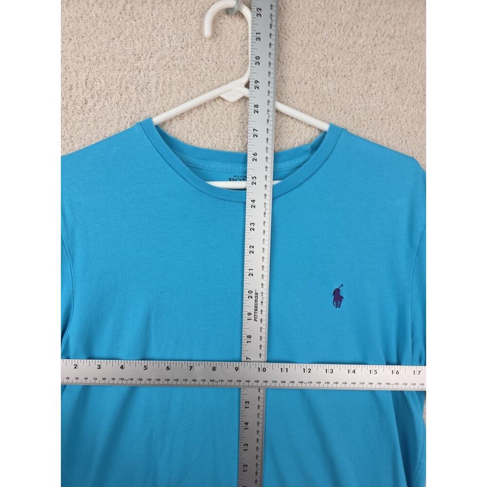 Polo Ralph Lauren Turquoise Blue Crew Neck Short Sleeve Cotton T-Shirt Size M - Picture 6 of 9